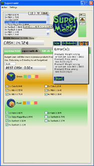 Screenshot supermarkt.db panel