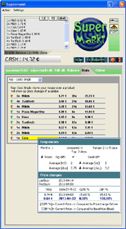 Screenshot Stats panel: Price changes on other views