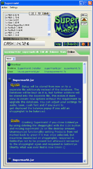 Screenshot online news panel